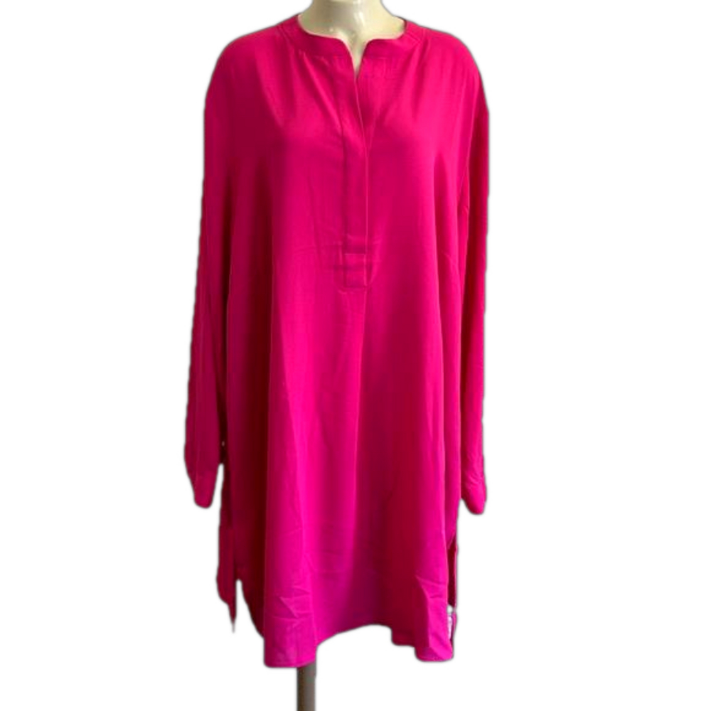 ANNE KLEIN PINK FANCY TUNIC /TOP / DRESS SZ 3X NWT